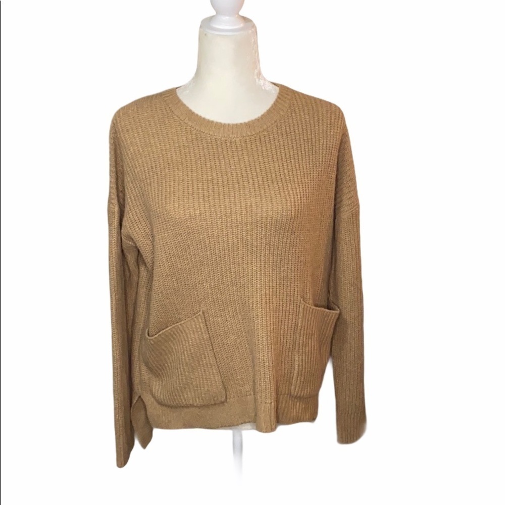 Melloday Heather Oatmeal 3/4 sleeve Sweater
